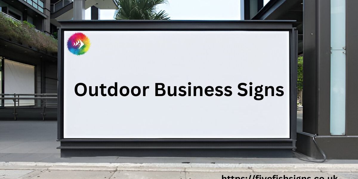 Outdoor business sign showcasing a shop fascia with brand logo and clear directional signage to attract foot traffic.